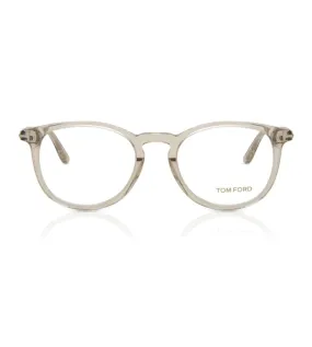 Tom Ford Unisex Transparent Grey Round Optical Frame