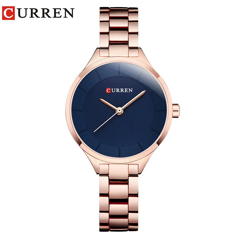 Top Brand Fashion Stainless Steel Band Quartz Wrist Watch Ladies Watches