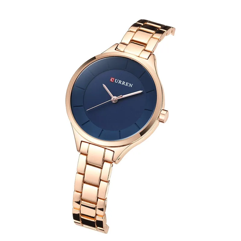 Top Brand Fashion Stainless Steel Band Quartz Wrist Watch Ladies Watches