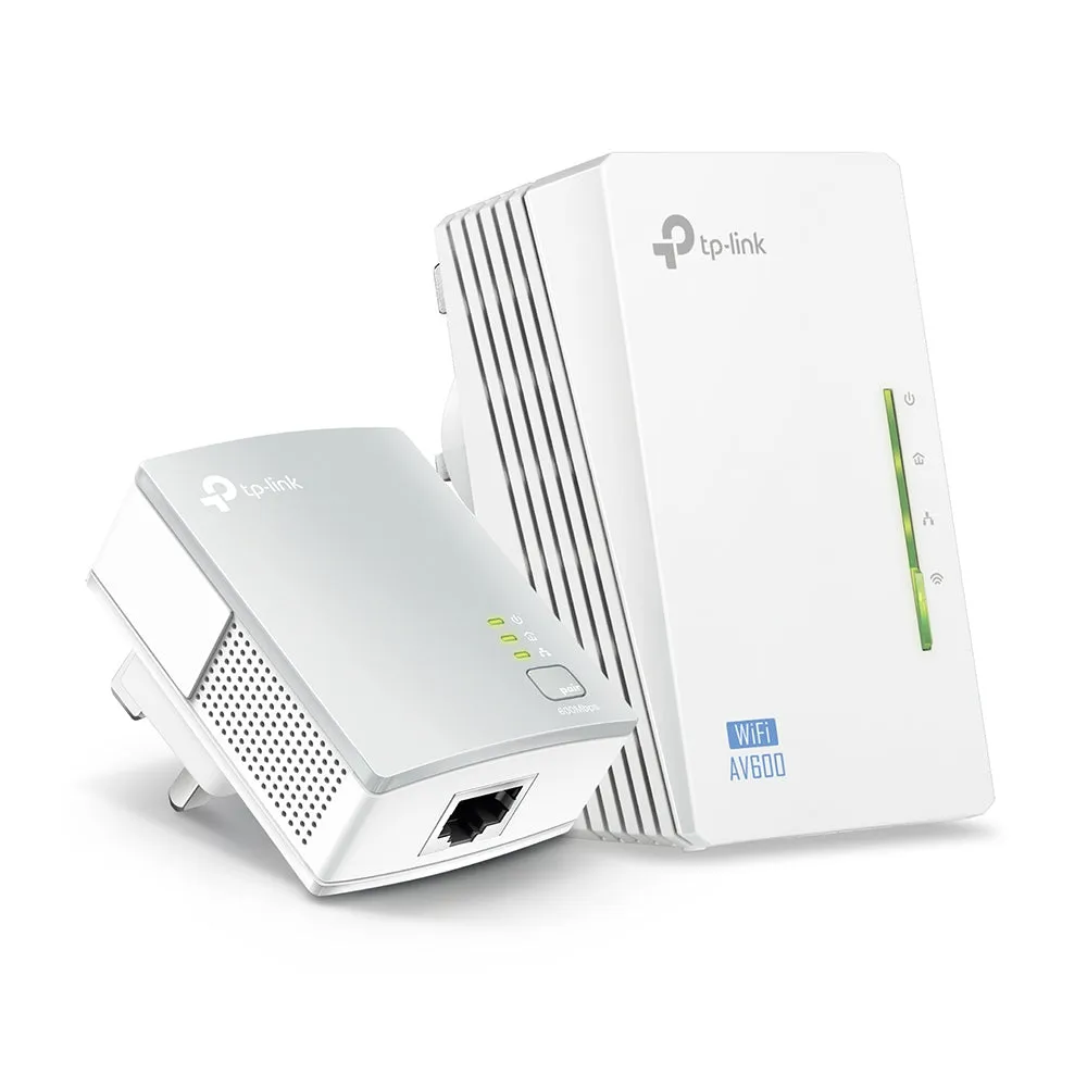 Tp-Link Av500 Powerline Homeplug Wifi Extender With 2 Lan Ports , Twin Pack - Tl-Wpa4220 Kit