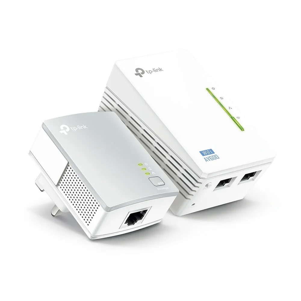 Tp-Link Av500 Powerline Homeplug Wifi Extender With 2 Lan Ports , Twin Pack - Tl-Wpa4220 Kit