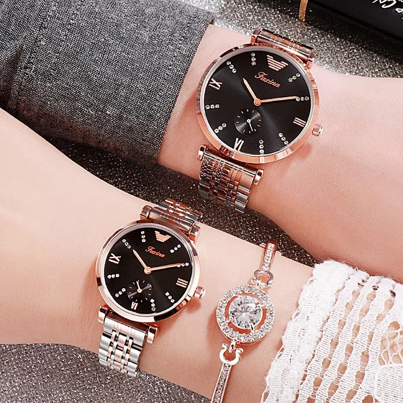 Ultra-thin Stainless Steel Strap Couple Watch Women's Watch