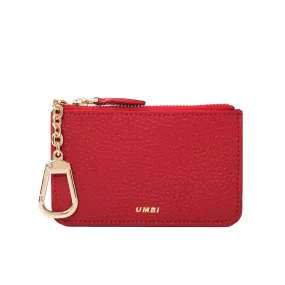 UMBI Personalized Leather Mini Wallet - Red