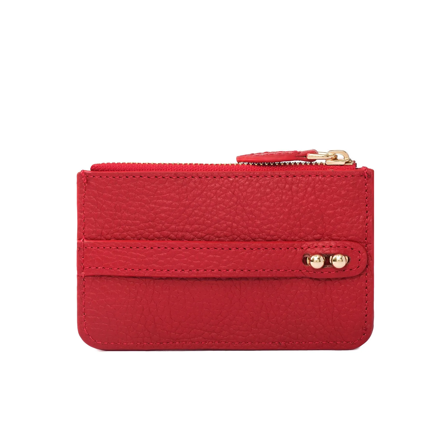 UMBI Personalized Leather Mini Wallet - Red