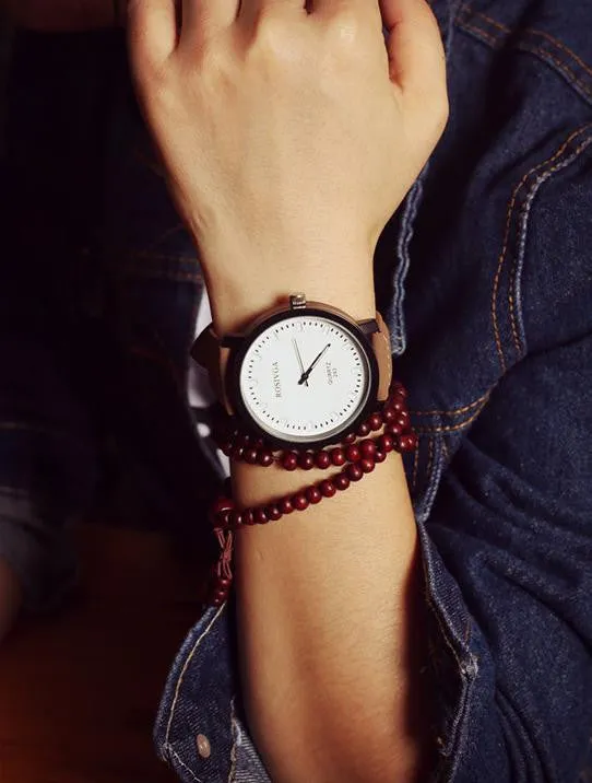 Unisex Leather Strap Watches Men Luxury Brand Big Dial Men Watch For Lovers Black White Lady Sport Women Quartz Watch