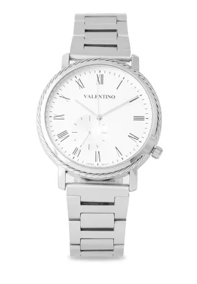 Valentino 20122348-WHITE DIAL Stainless Steel Strap  Analog Watch for Women