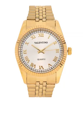 Valentino 20122402-GOLD - SILVER DIAL Stainless Steel Strap Analog Watch for Men