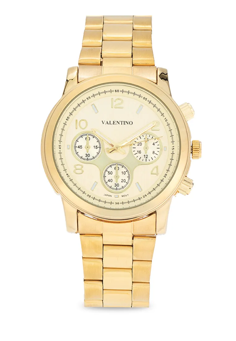 Valentino 20122406-GOLD DIAL Stainless Steel Strap Analog Watch for Women