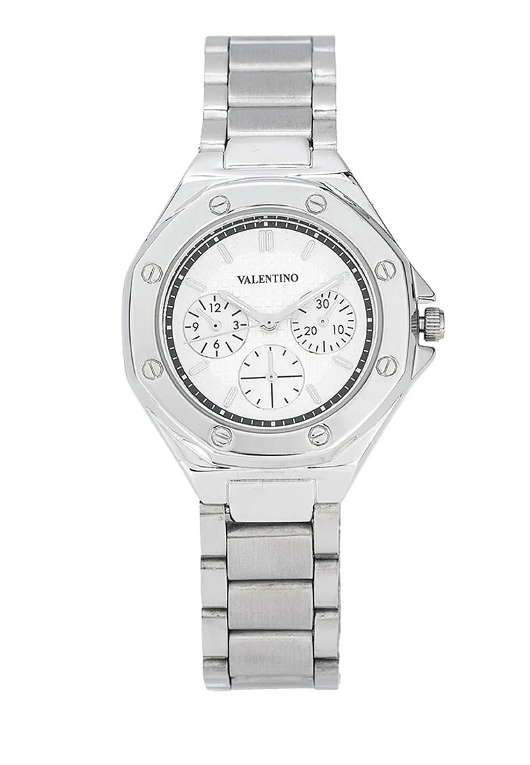 Valentino 20122472-SILVER DIAL Stainless Steel Strap Analog Watch for Women