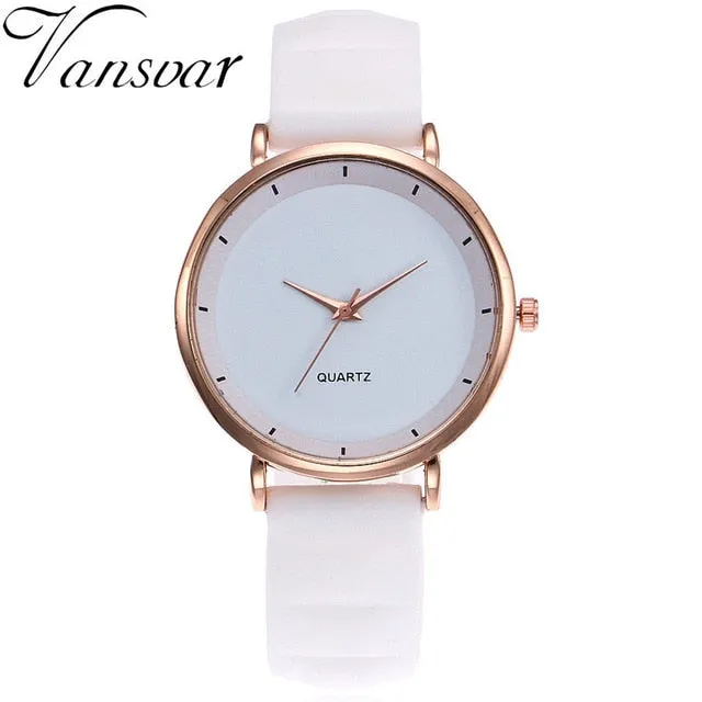 Vansvar Fashion Jelly Silicone Women Watches Luxury Brand Casual Ladies Quartz Clock Wristwatches Clock Relogio Feminino Hot