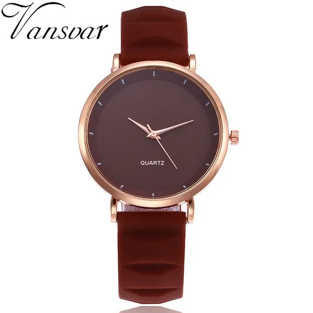 Vansvar Fashion Jelly Silicone Women Watches Luxury Brand Casual Ladies Quartz Clock Wristwatches Clock Relogio Feminino Hot