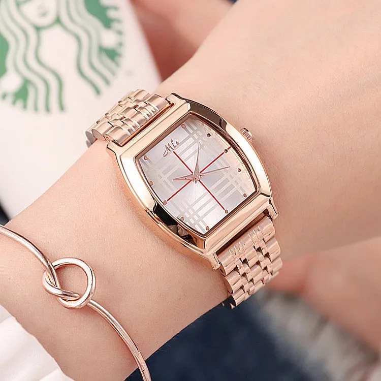 Vintage Barrel Pattern Stripe Dial Women's Watch