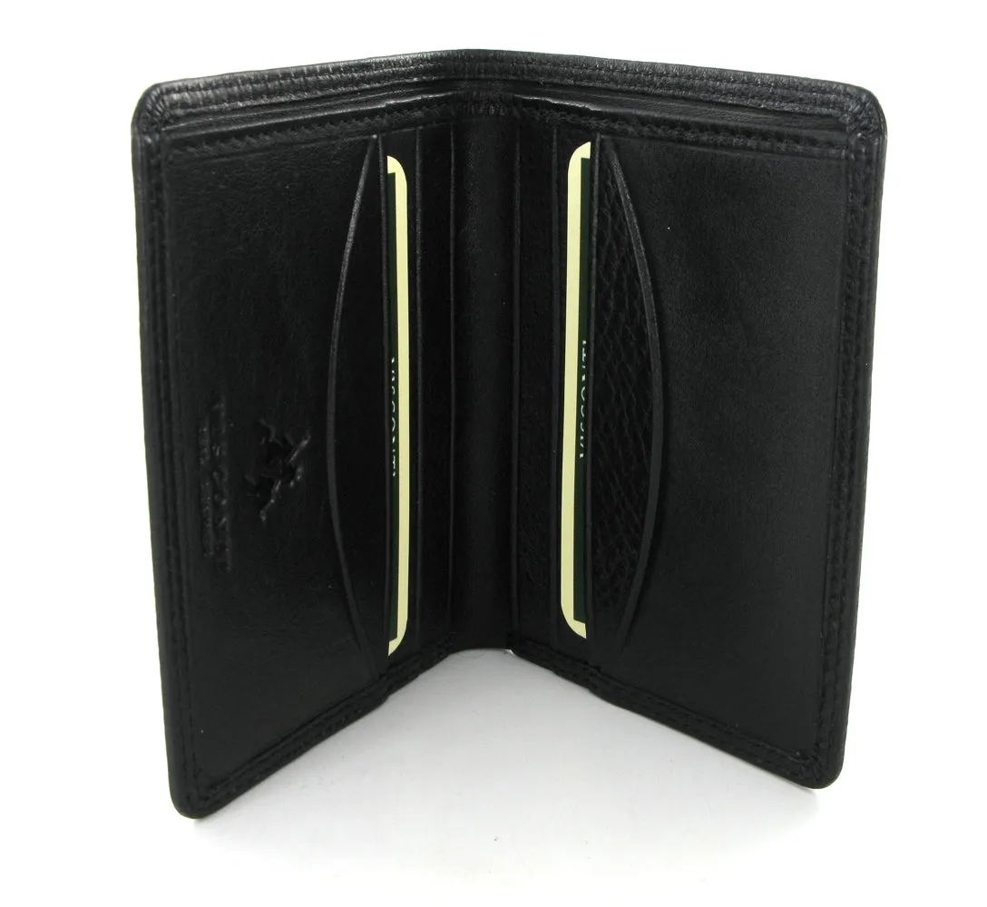 Visconti Heritage HT6 Harley Black Leather Slim Mini Wallet