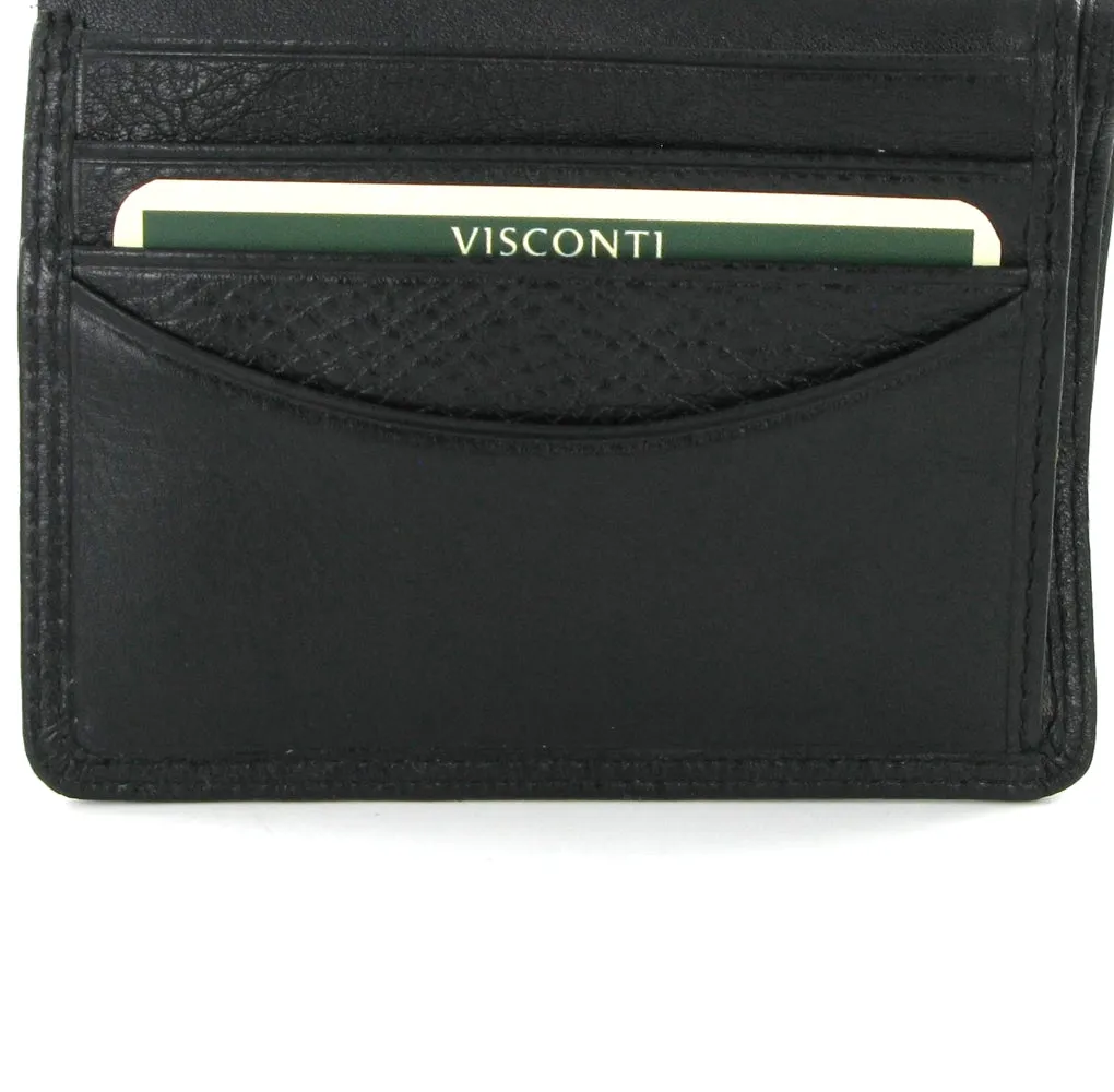 Visconti Heritage HT6 Harley Black Leather Slim Mini Wallet