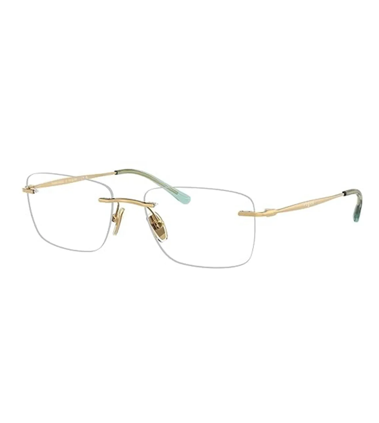 Vogue Women's Gold Rectangular Optical Frame