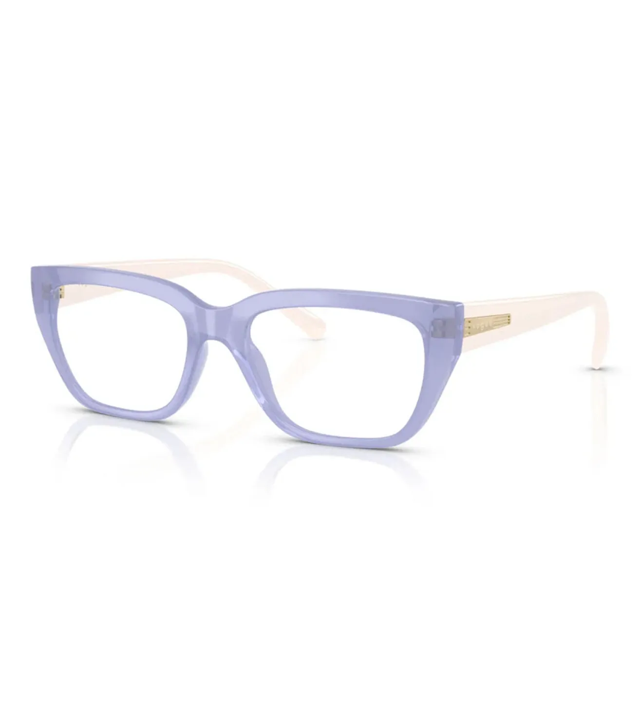 Vogue Women's Transparent Light Purple Square Optical Frame