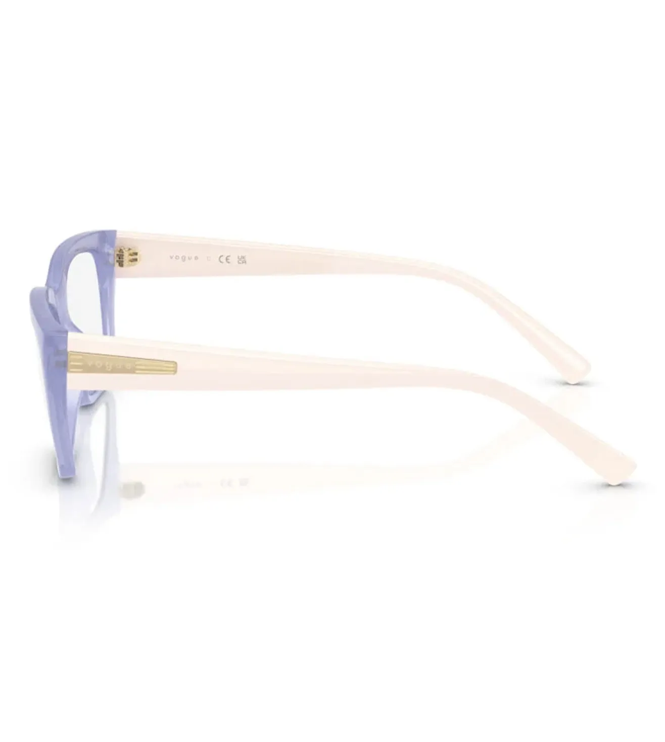 Vogue Women's Transparent Light Purple Square Optical Frame