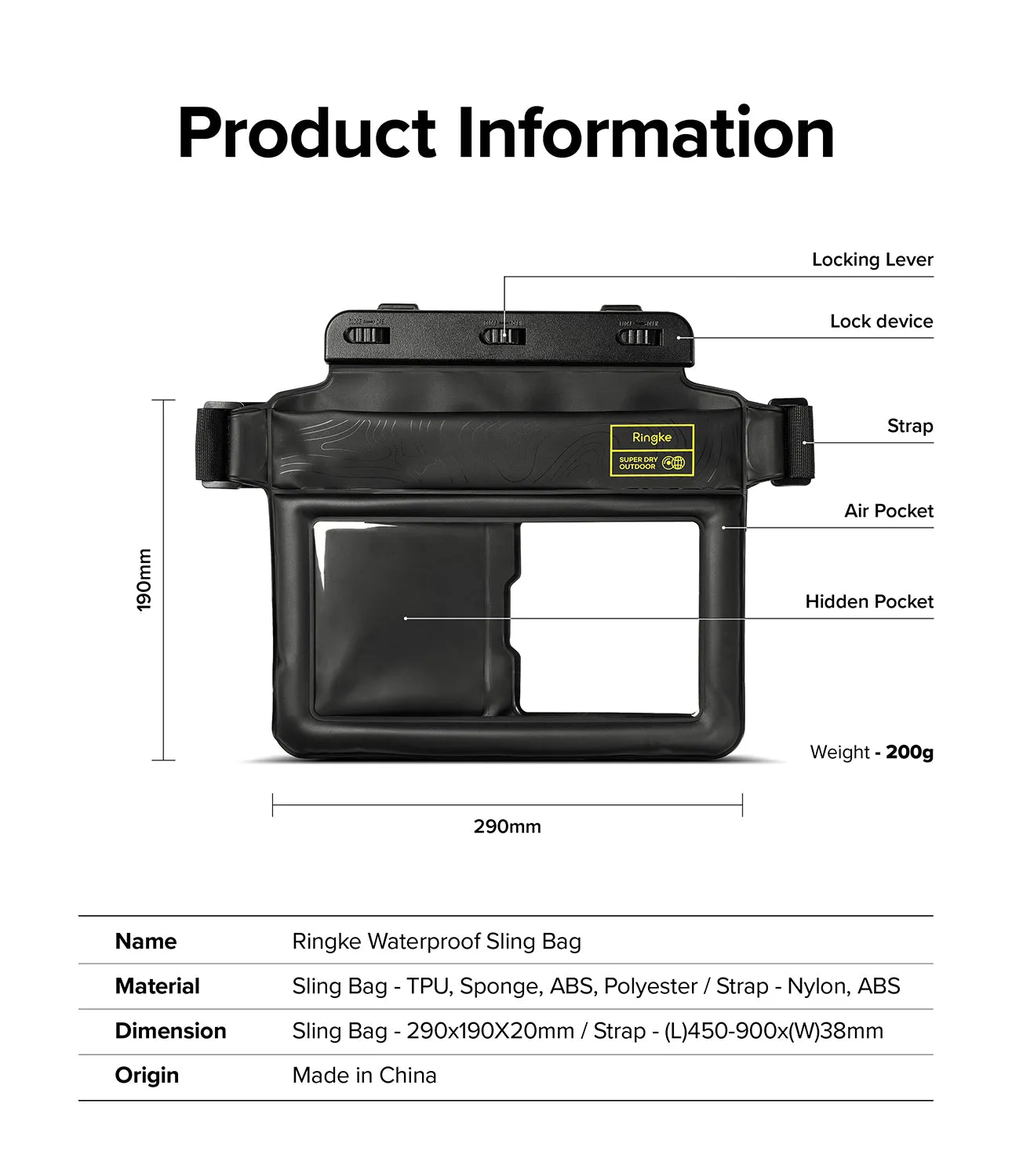 Waterproof Pouch Case | Sling Bag