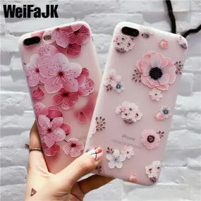 WeiFaJK Flower Pattern Case For iPhon