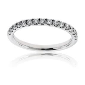 White Gold .43ctw Micropave Diamond Band