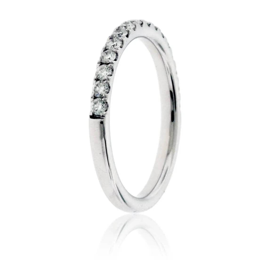 White Gold .43ctw Micropave Diamond Band