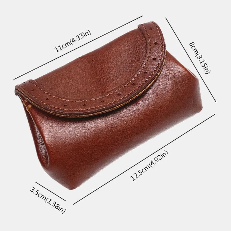 Women Genuine Leather Short Multifunction Large Capacity Wallet Card Holder Clutch Bag