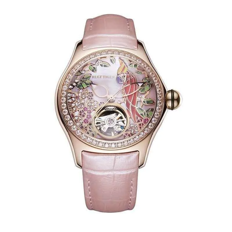 Women's Luxury Fashion Simple Watches GSCWNL49 Diamond Tourbillon Watch