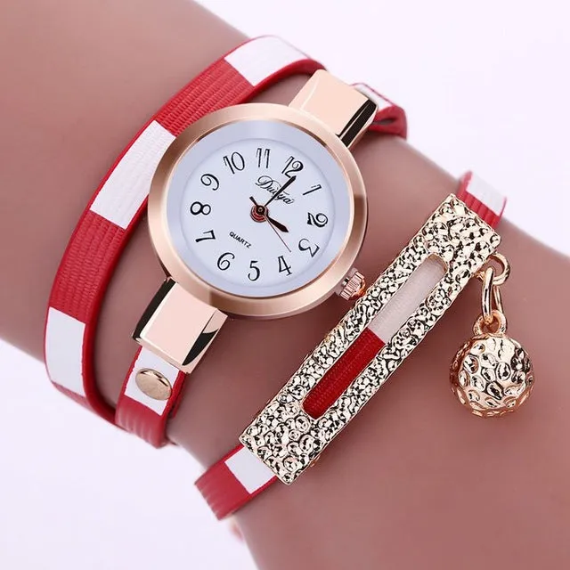 Women's Watches 2017 Fashion Leather Pendant Bracelet Ladies Watch Women Clock Relogio Feminino Relojes Mujer Wrist Watches