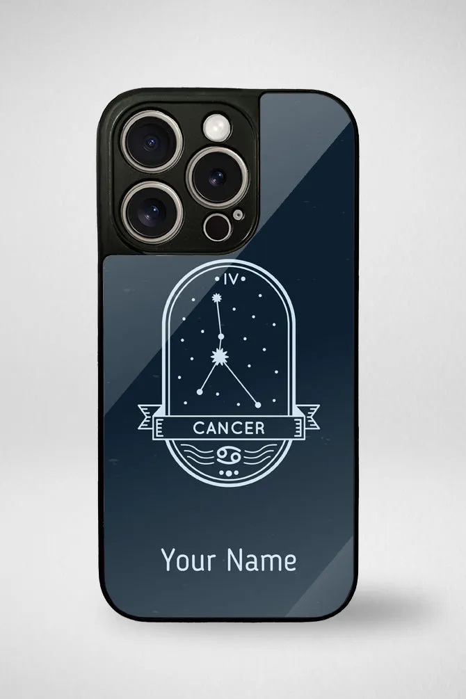 Zodiac Cancer Customized Glass Mobile Case - iPhone, Samsung & OnePlus