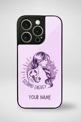 Zodiac Scorpio Customized Glass Mobile Case - iPhone, Samsung & OnePlus