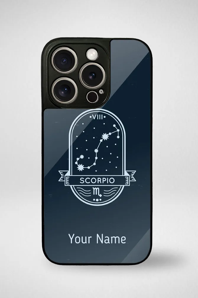 Zodiac Scorpio Customized Glass Mobile Case - iPhone, Samsung & OnePlus